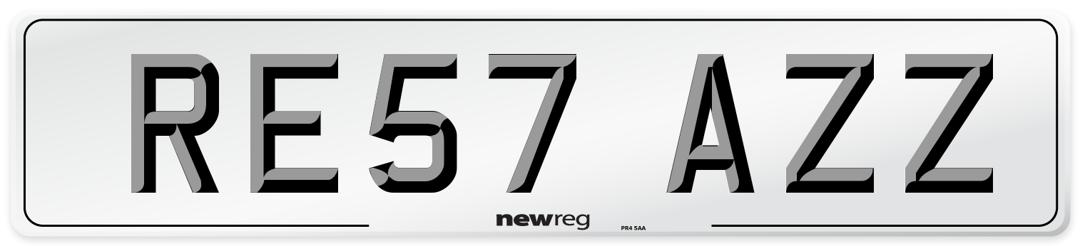 RE57 AZZ Number Plate from New Reg